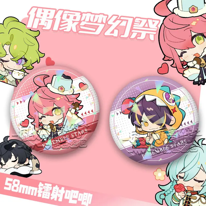 Oukawa Kohaku badge Pins Anime Kagehira Mika Ensemble Stars spilla da donna Fashion Cosplay Kawaii spille per accessori per borse