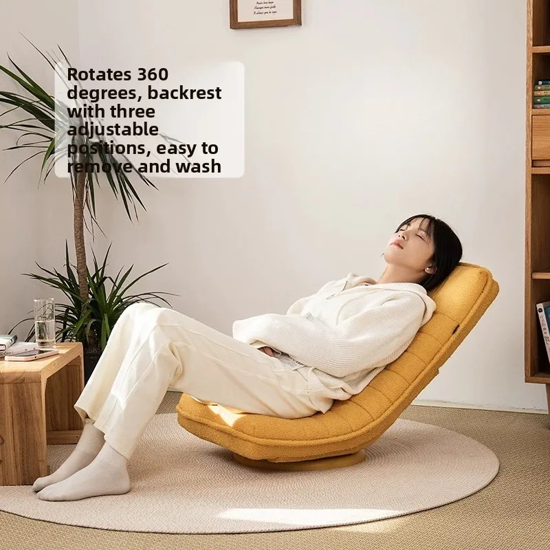 Foldable Moon Chair Rotating Recliner Lazy Sofa for Bedroom Balcony Lounge Sleeping