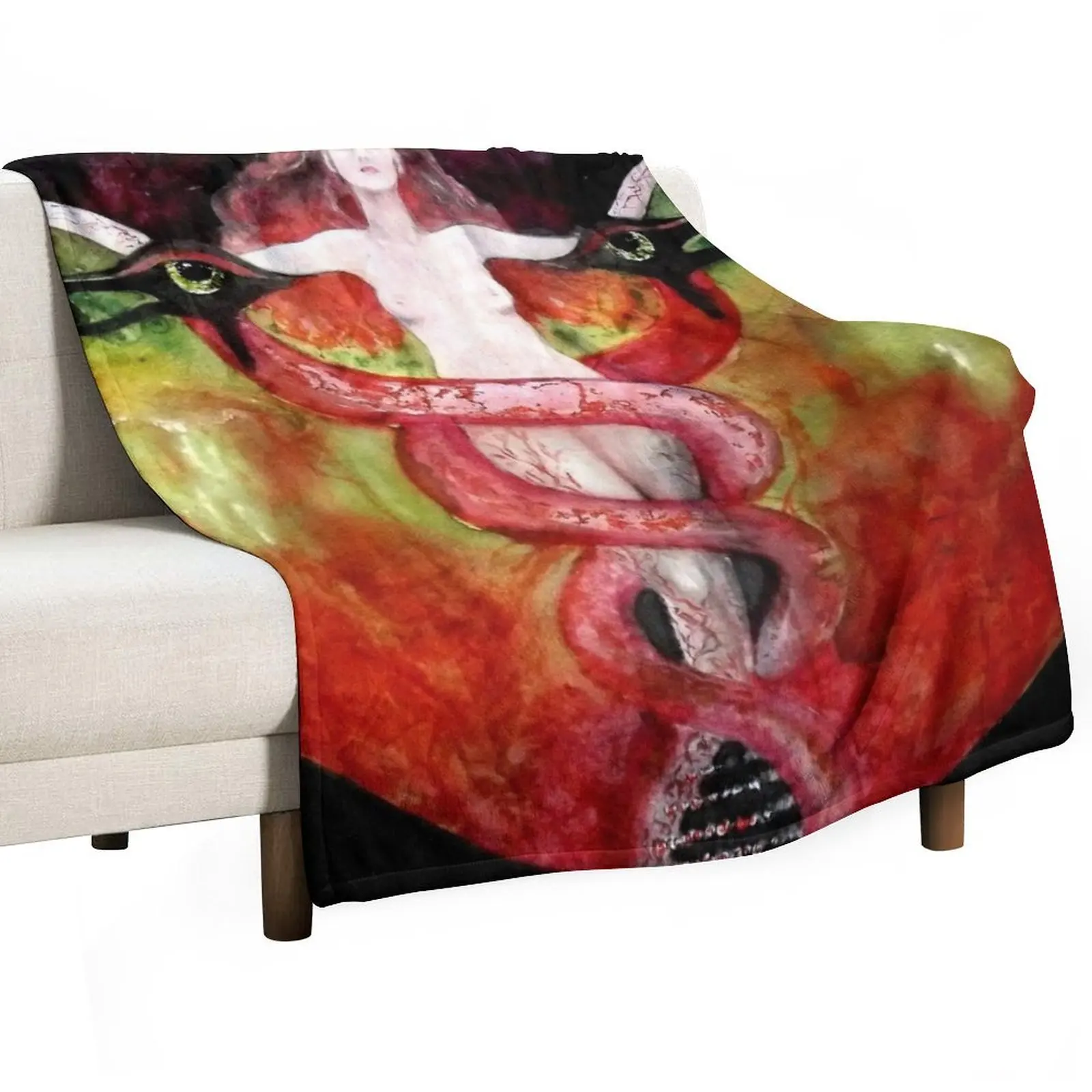 THE ASCENSION OF LILITH Throw Blanket Soft Plaid Hairys Blankets