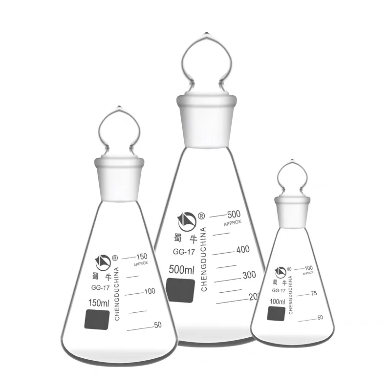 50ml/100ml/150ml/250ml Lodine Flask With Ground-in Glass Stopper Mark Lodine Volumetric Flask Triangular Flask