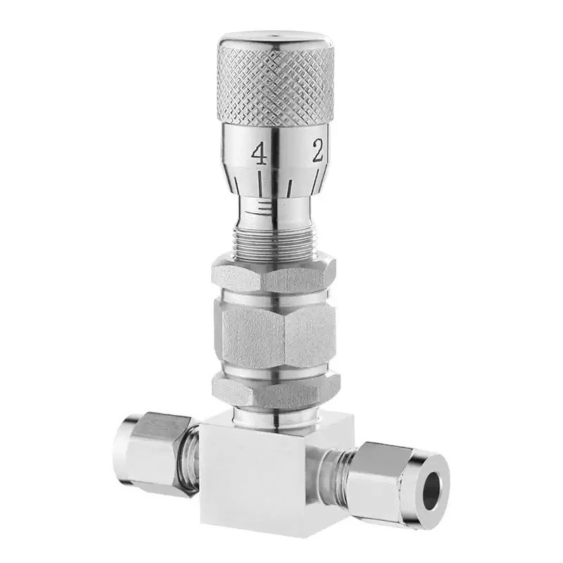 Stainless steel WL91H-320P DW3 ferrule type micro regulating valve Liquid flow valve