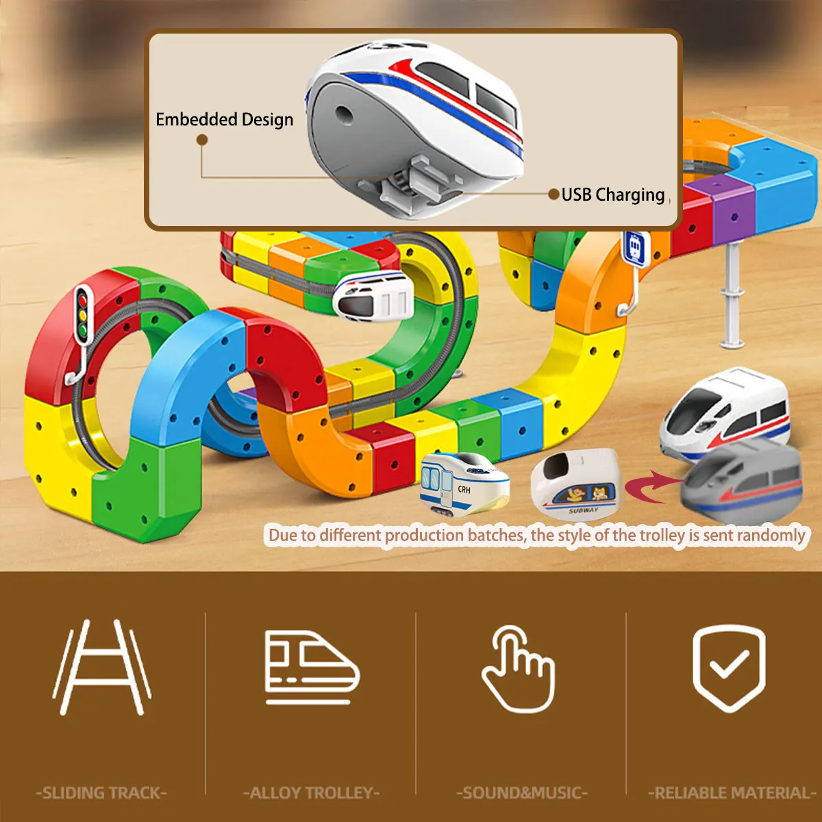 Magiczny zestaw klocków do samodzielnego montażu z koleją szybką, pojazdami do zabawy, prezent edukacyjny STEM dla dzieci