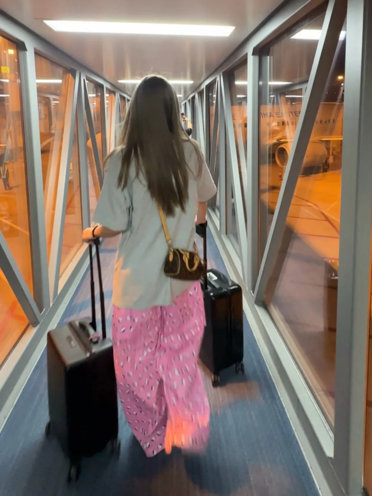 Pantalon à jambes larges de dessin animé rose pour femmes, vêtements d'été, Sport décontracté, taille haute, coupe ample, Fiber de Polyester