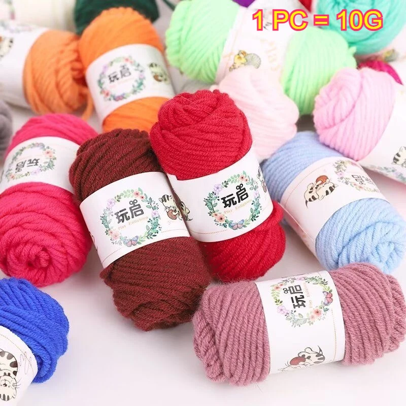 10g Milk Cotton Knitting Yarn Crochet Mini Yarn For DIY Hand Knitting Woven Handbag Blanket Thick Threads Soft Sweet Wool Yarn