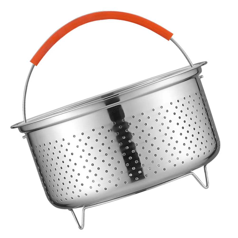

Stainless Steel Rice Steamer Basket Rack for Pot 304 Grade Fine Hole Ventilation Fast Steaming Nonslip Hump Bottom Even Heat