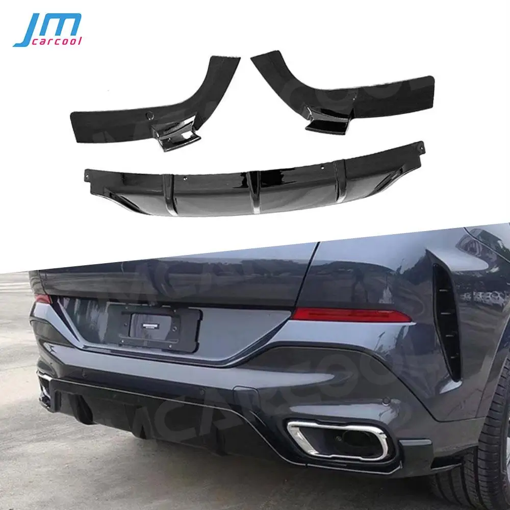 

ABS Rear Bumper Diffuser Lip for BMW X6 G06 M Sport 2020- 2022 Car Boot Exhaust Bracket Splitter Spoiler Plate Replacement