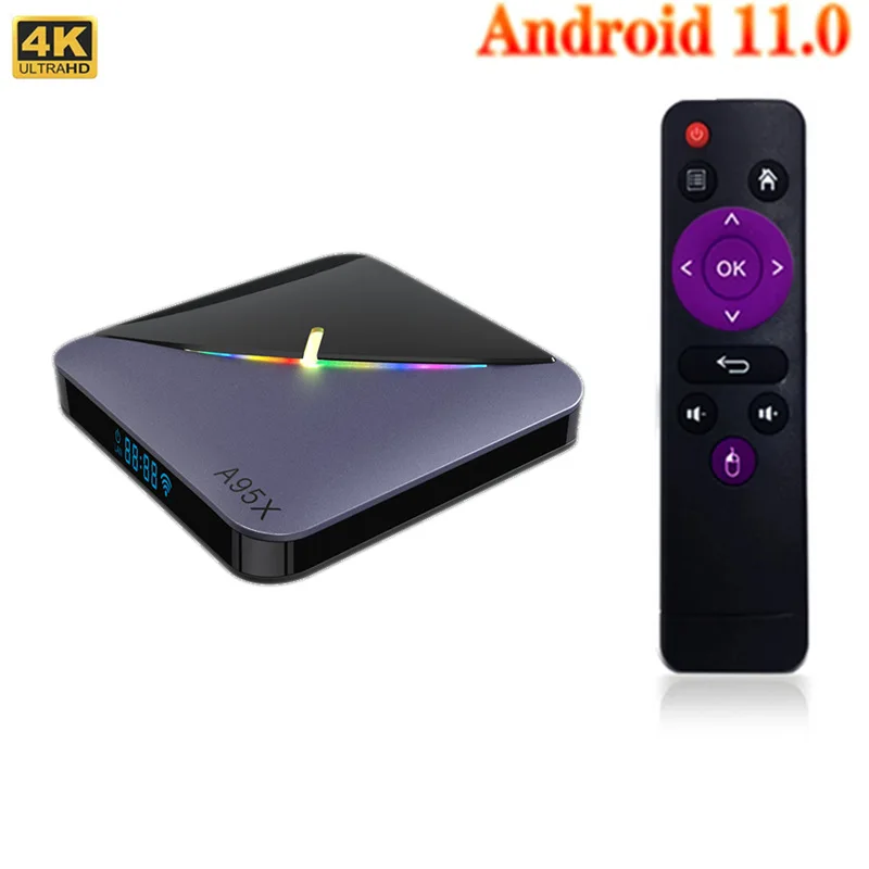 

ТВ-приставка A95X F3 Airll S905y4 4 ГБ/64 ГБ Android 11,0 HD Smart Player