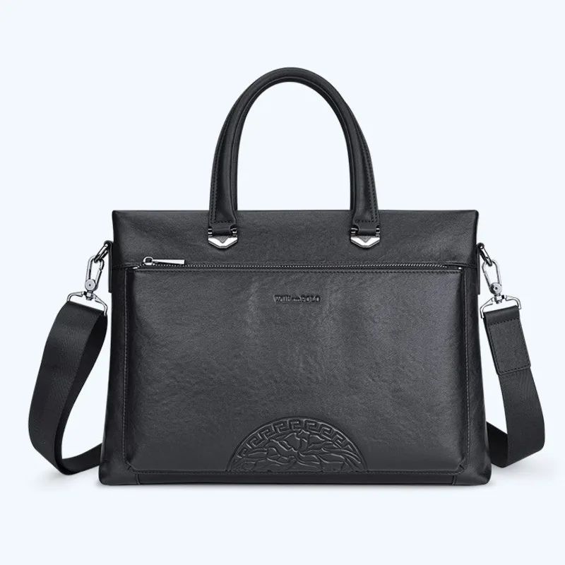 2025 حقيبة جديدة جلد طبيعي محفظة رجل جلد البقر حقيبة ساعي الرجال قدرة حقيبة يد الرجال كتف واحد حقيبة كروسبودي #1