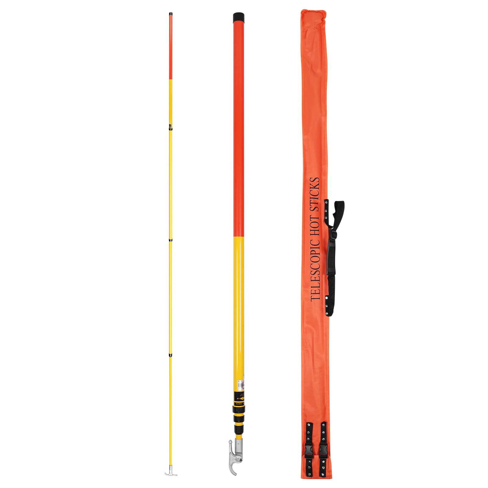 220KV 6m 4단 텔레스코픽 절연 작업봉 다각도 조절 가능한 훅헤드 고전압 텔레스코픽 핫스틱