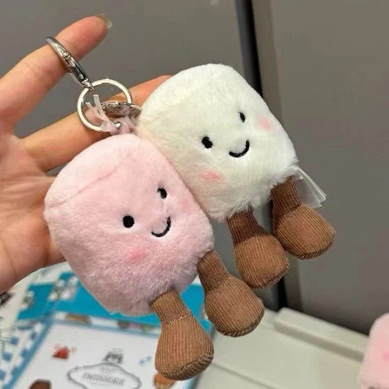Multiplestyles Plush Cotton Cat Candy Two Tone Cute Soft Two Tone Keychain Bag Pendant Plush Bag And Car Decoration Holiday Gift