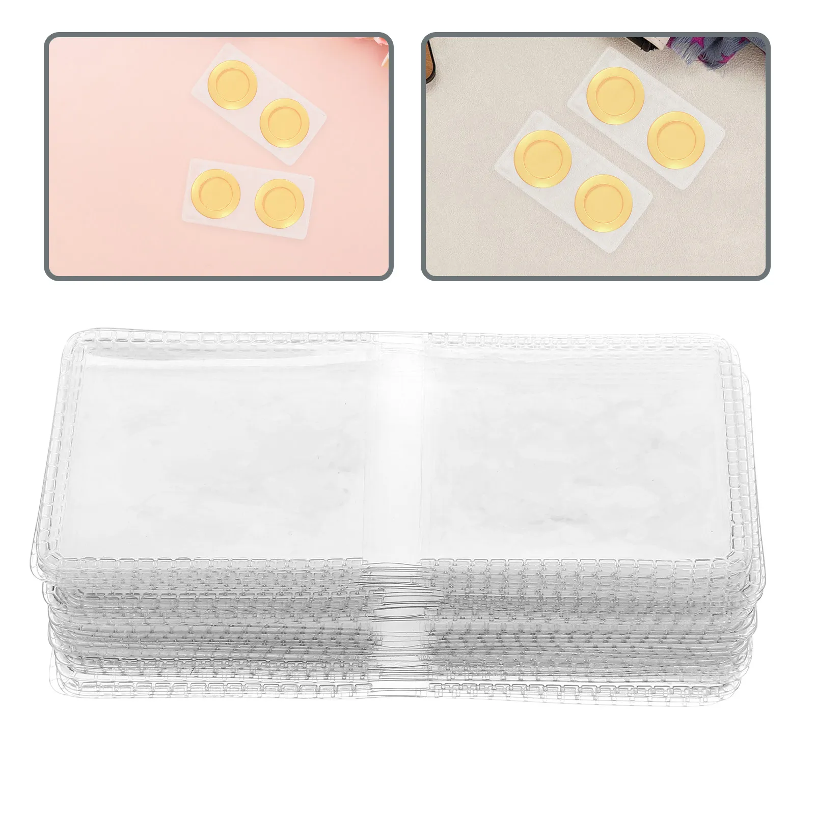 50Pcs Transparent PVC Coin Sleeves Double-Sided Foldable Clear Coin Pouches for Collectors Medals Badges Storage Organizer
