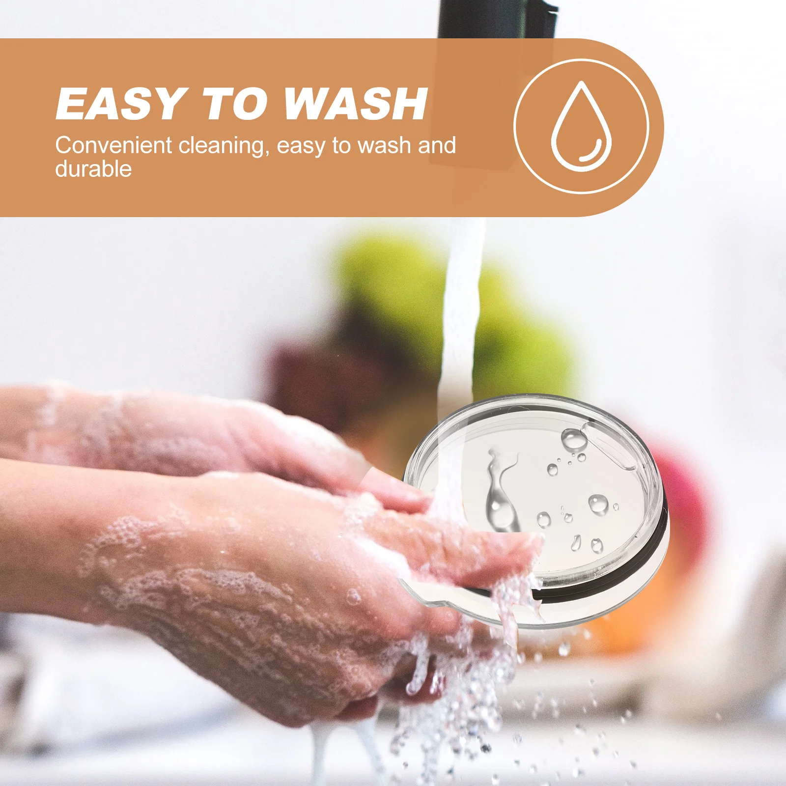 

4pcs Liquid Cup Lids 30Oz Airtight Replacement Tumbler Lids Reusable Clear Fit Wide Mouth Cups Covers For Kitchen Bar