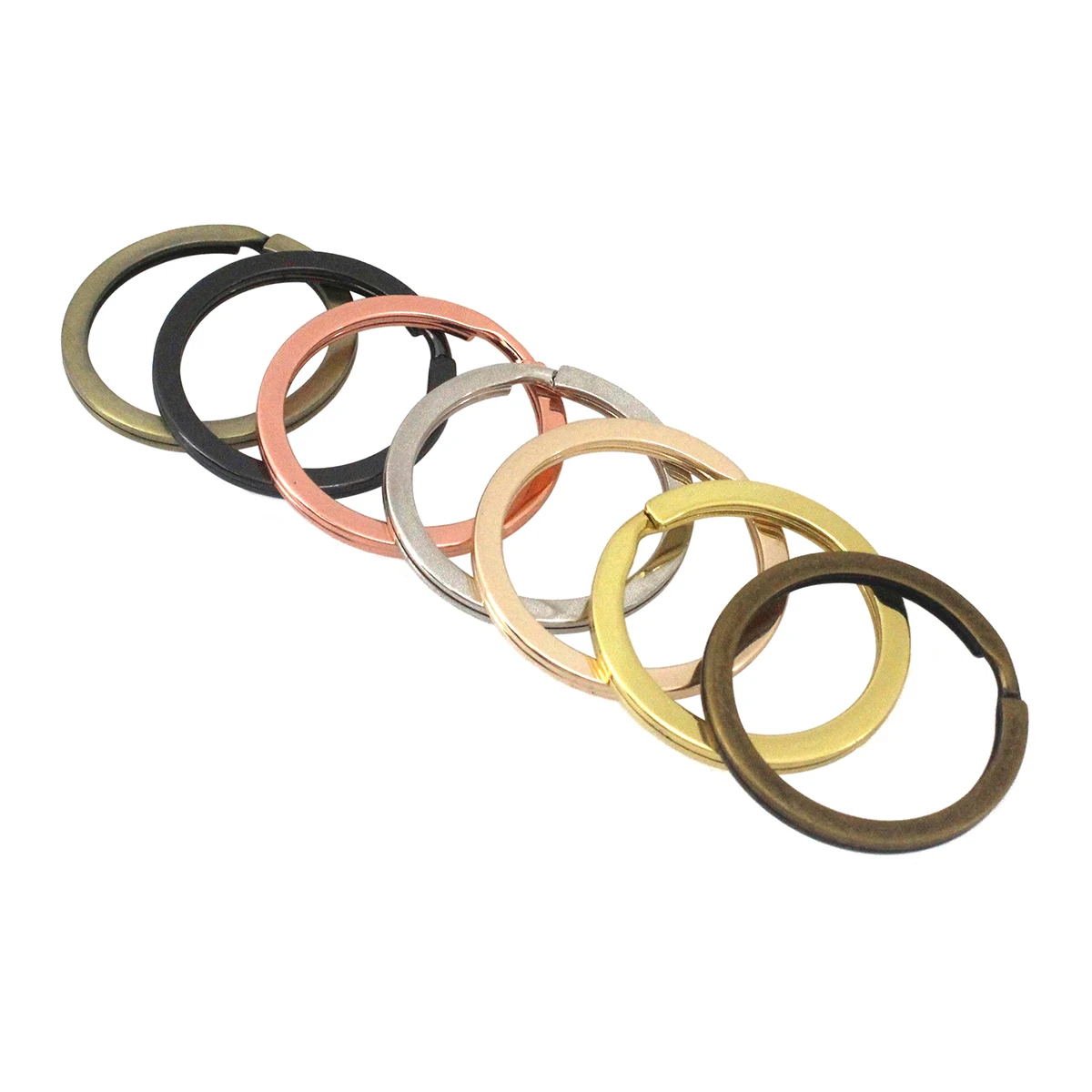 10pcs Metal Split Rings Double Loop Keyring 30mm Keychain Keys Holder DIY Leather Craft Hardware More Color