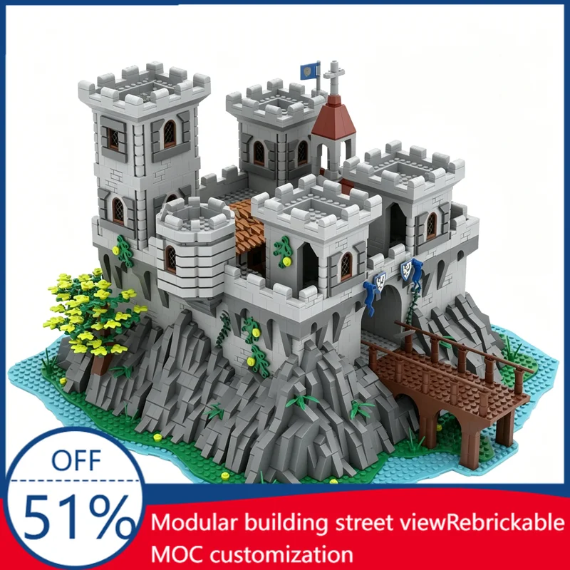 5020Pcs Medieval Eagle Castle Custom Building Blocks Classic Medieval Fortress Scene Model Educational Assembly Toy Collectors