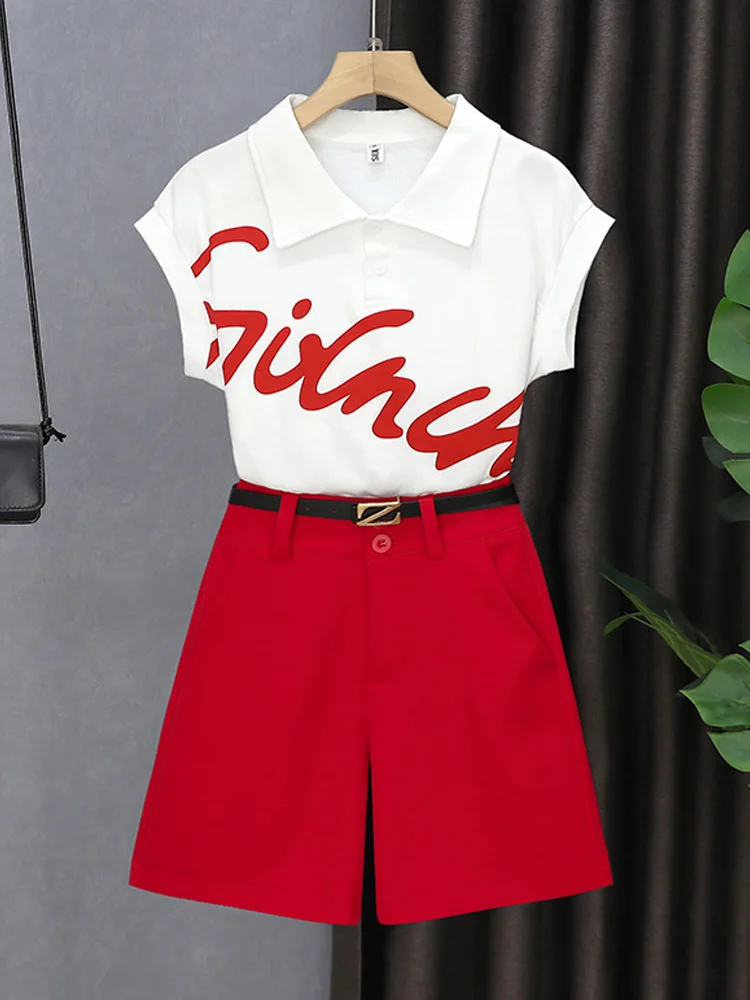 

2025 new style women's polo shirt+casual pants summer casual versatile fashion temperament thin design two-piece set