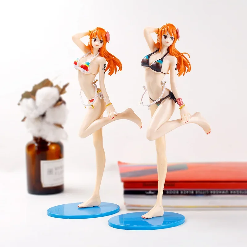 New One Piece Swimwear Nami Handmade Doll Model Decoration Sexy Nami Home Case Decoration Anime Surrounding Birthday Gift Boy