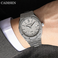 CADISEN Ultrathin Automatic Watch Luxury Brand NH35A Movement Mechanical Watch Men Sapphire Mirror Calendar Waterproof