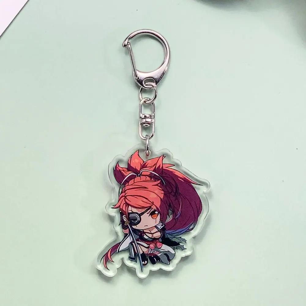 1/22Pcs Game Caroon Guilty Gear Acrylic Car Keychain Accessories Cute Bag Charm Keyring Funny Backpack Pendant Decoration Gifts