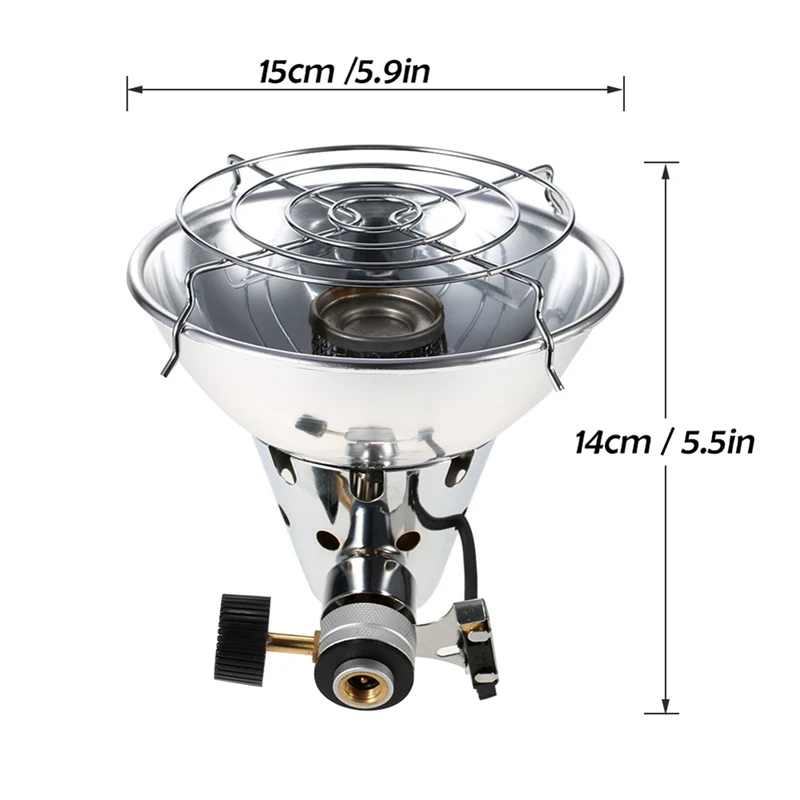 Imagem -04 - Durável Portátil a Gás Aquecedor Fogão Clássico Delicado Aquecimento a Gás Warmer Fogão Acampamento ao ar Livre e Pesca