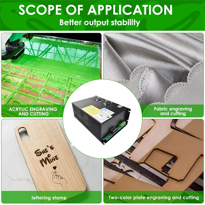 Yongli 130 واط-180 واط YL-U2 CO2 مصدر طاقة الليزر 130 واط 150 واط 160 واط 180 واط أجزاء معدات الليزر لآلة القطع والنقش بالليزر #4