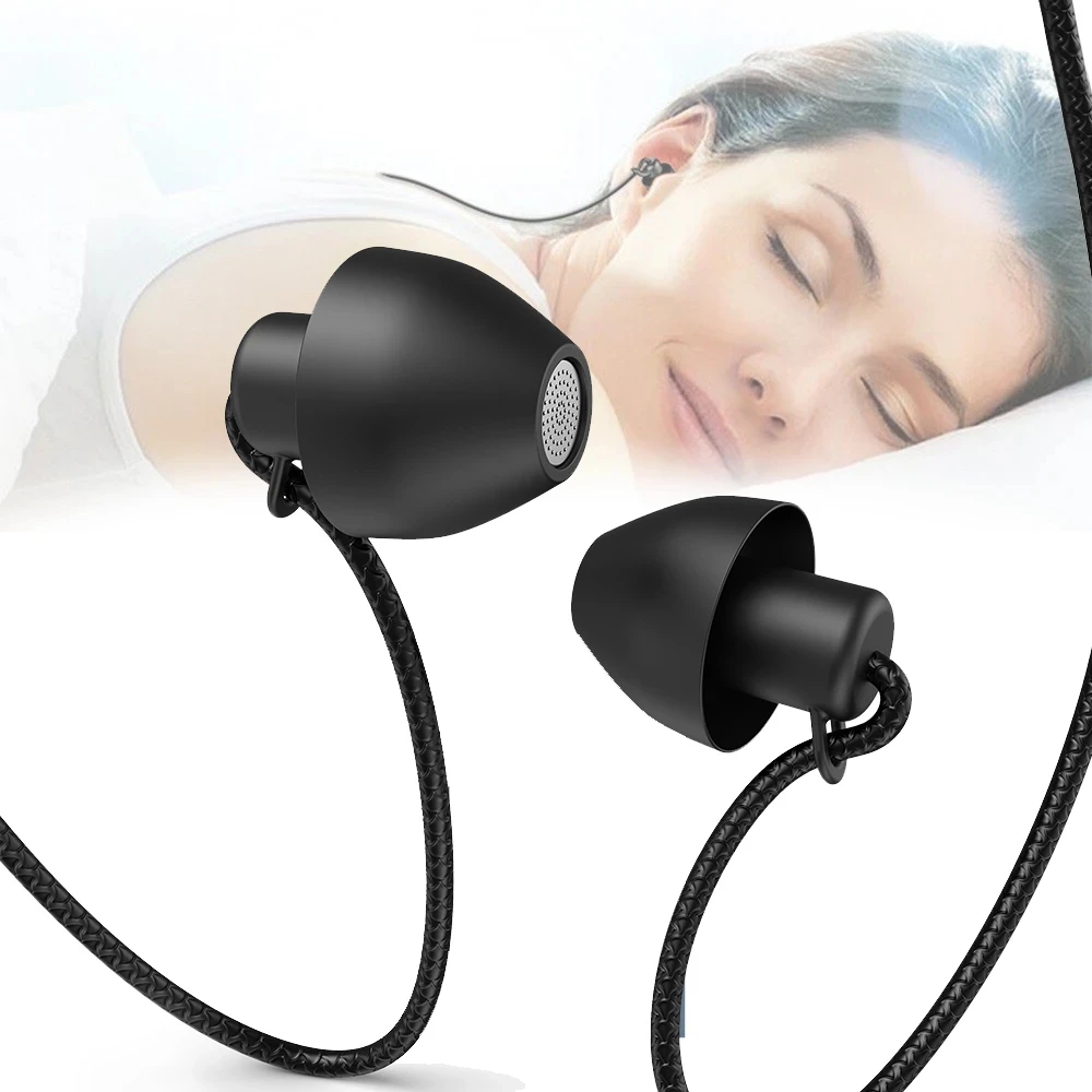 

3.5mm/Type C Anti-noise Headphones Ultra Silicone Sleeping Earphones Noise Cancelling Wired Headset with Mic for Xiaomi Huawei