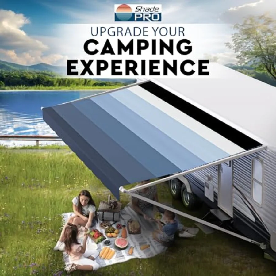 ShadePro - استبدال قماش المظلة RV - فينيل عالي التحمل مقاوم للعوامل الجوية - مظلة خارجية عالمية لمقطورة التخييم والمحرك