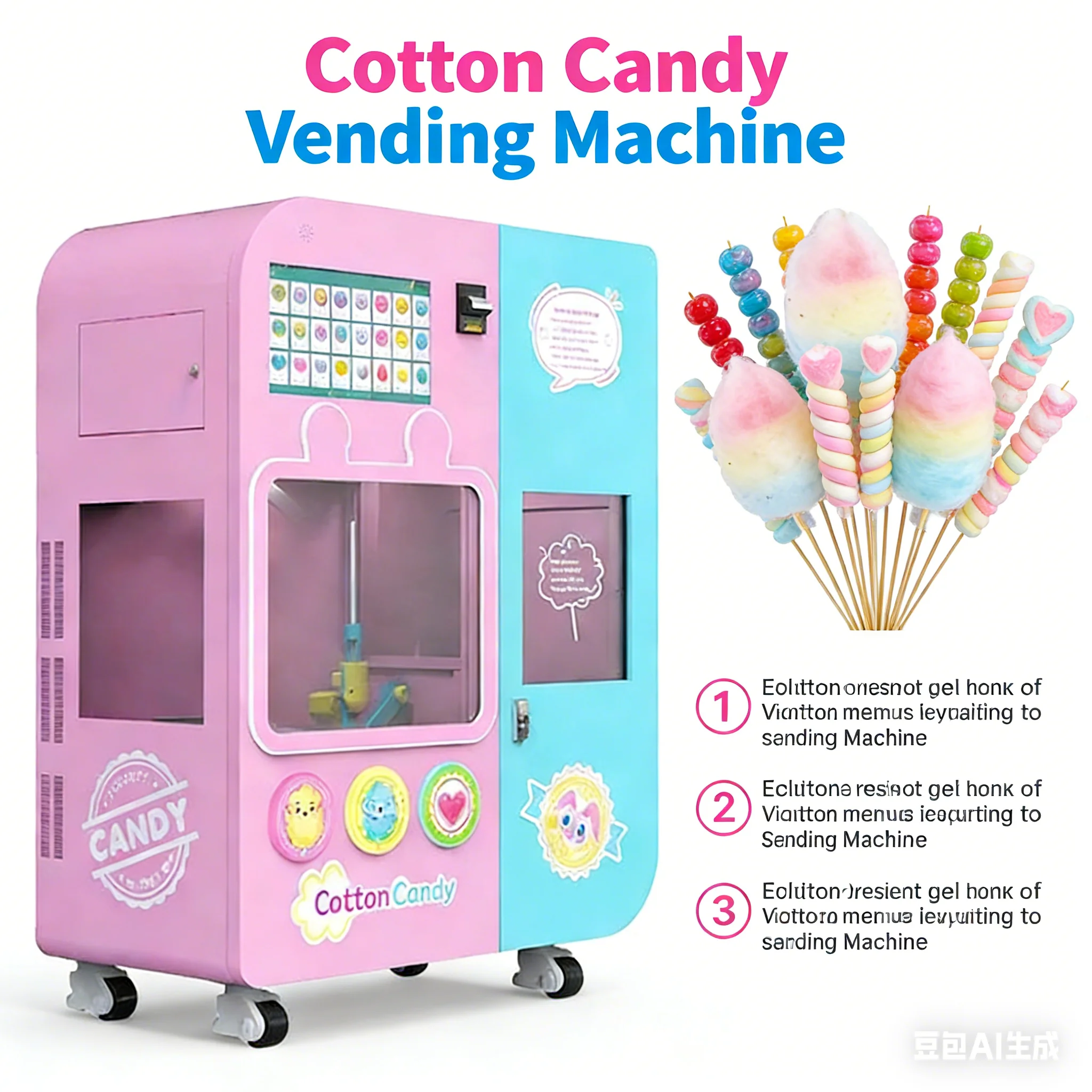 Customized China Factory Automatic Cotton Candy Machine - Reliable And Cost-Effective Sugar Floss Vending Solution