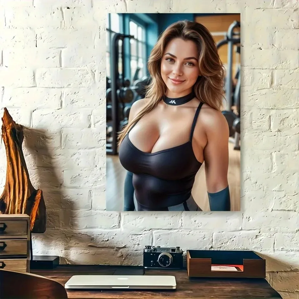 Vintage Fitness Blechschild, Premium Retro Fitness-Dekoration für Zuhause und Büro