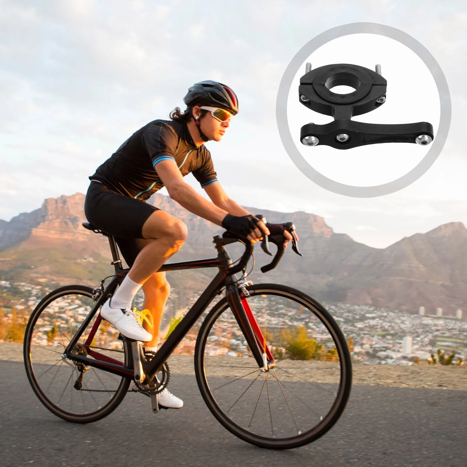 

Water Bottle Bicycle Cage Rack Adjustable Holder Black Bike Cup Handlebar Drinks