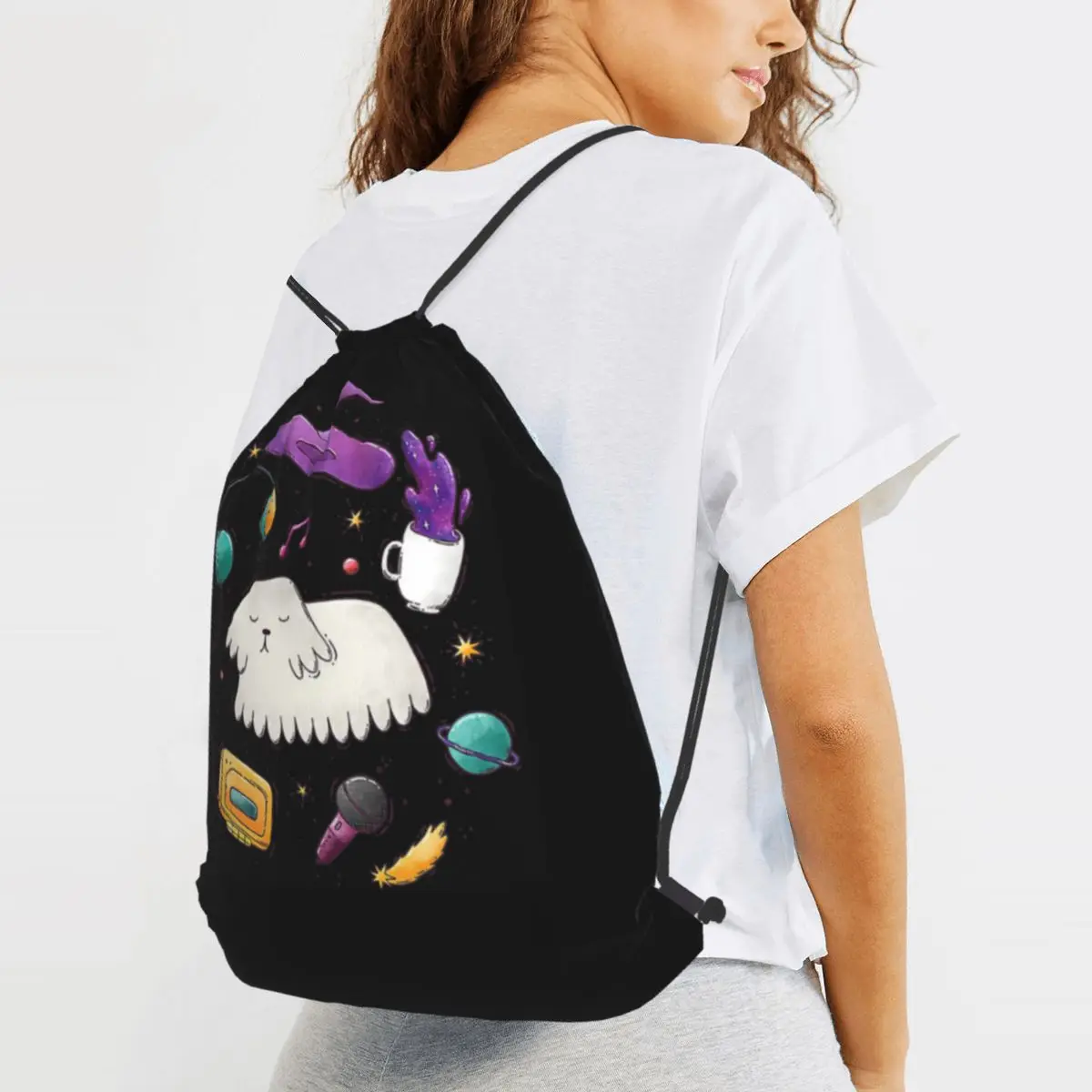 

The Midnight Gospel Backpacks Fashion Drawstring Bundle Pocket Sports Bag Book Bags for Man Woman Students