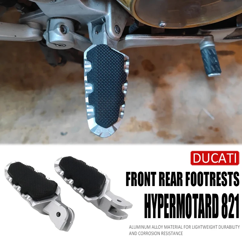 

Передняя подставка для ног мотоцикла, подставки для ног для Ducati Hypermotard 821 Multistrada MTS 950 1260 1200, подножки, педали с резиновой крышкой