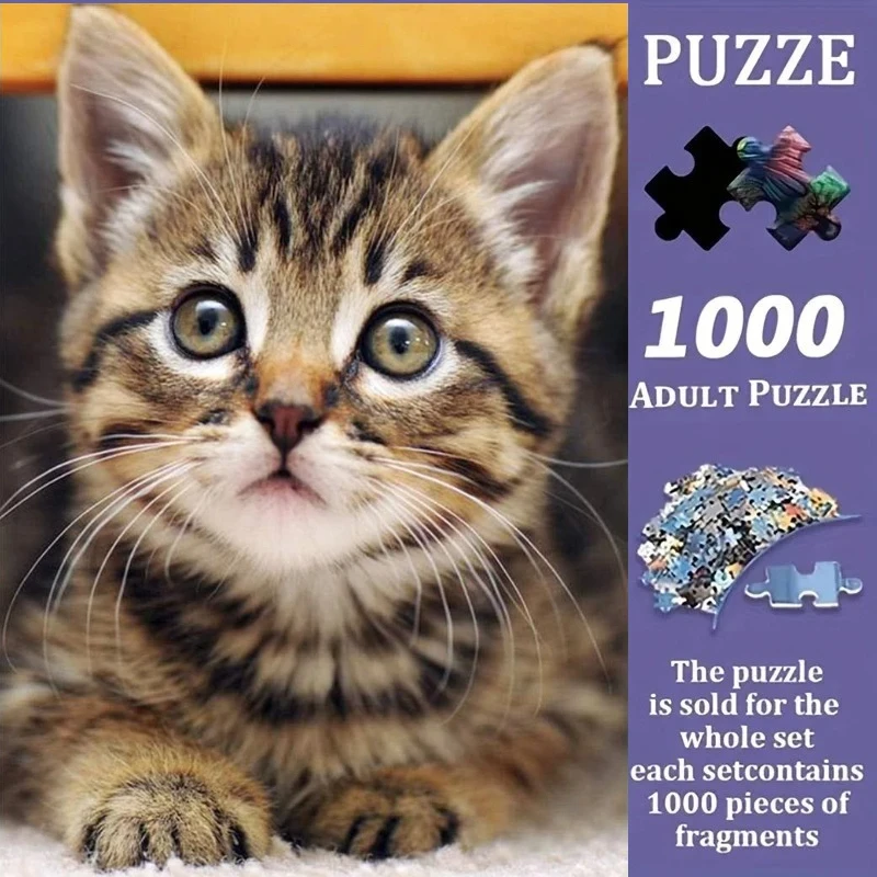 

500/1000 Pieces Jigsaw Puzzle Cat Animals Jigsaw Puzzle Educational Toy for Kids Children 's Games Christmas Gift