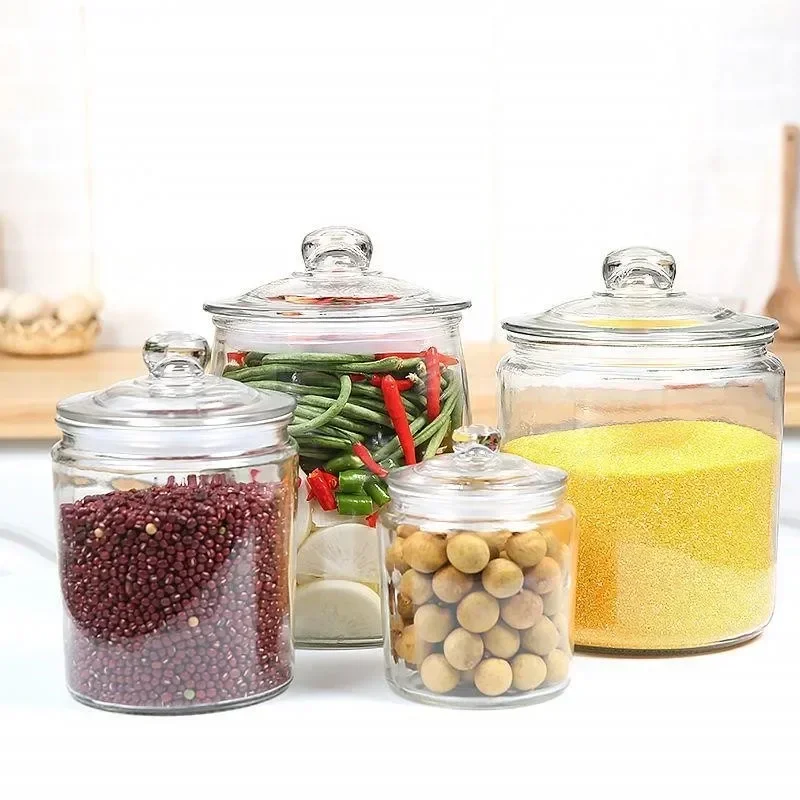 

Pickle jar, thickened glass bottle, sealed jar, food grade household large capacity