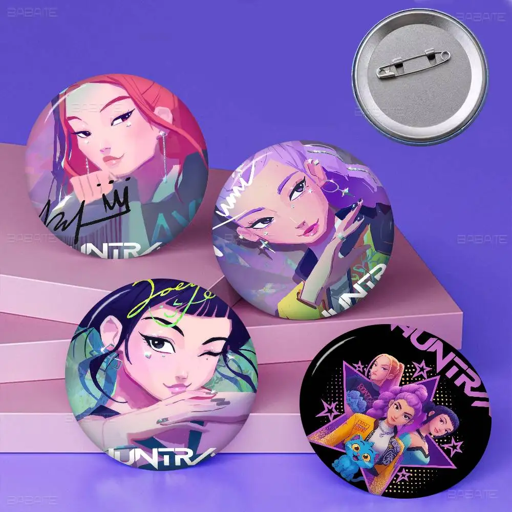 Cartoon-Film K-Pop Dämonenjäger Blechpin-Anstecker, individuelle Anime-Charakter-Old-School-Brosche, Cartoon-Kragenabzeichen, Schmuckgeschenk für Fans