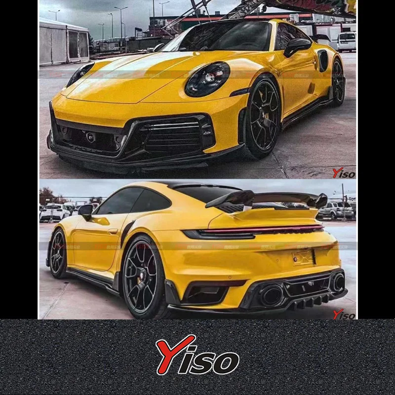 Suitable for new 992 turbos modified techart full body kit front bumper rear lip side skirt and rear wing spoiler