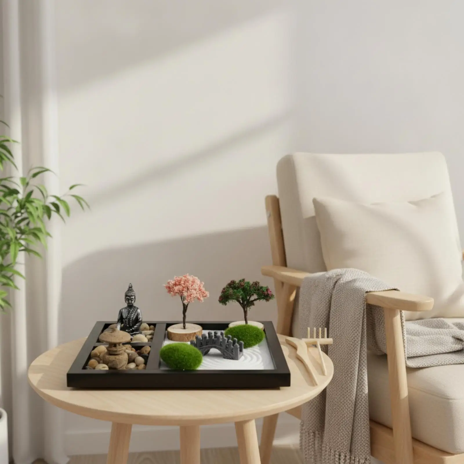 Tabletop Mindfulness Garden Meditation Miniature Landscape Kit Relief for Office