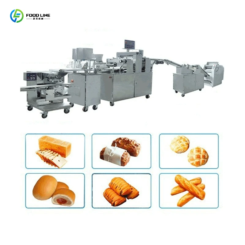 عمر خدمة طويل أوتوماتيكي بالكامل لخط إنتاج خبز الخبز لمصانع الأغذية الشعبية