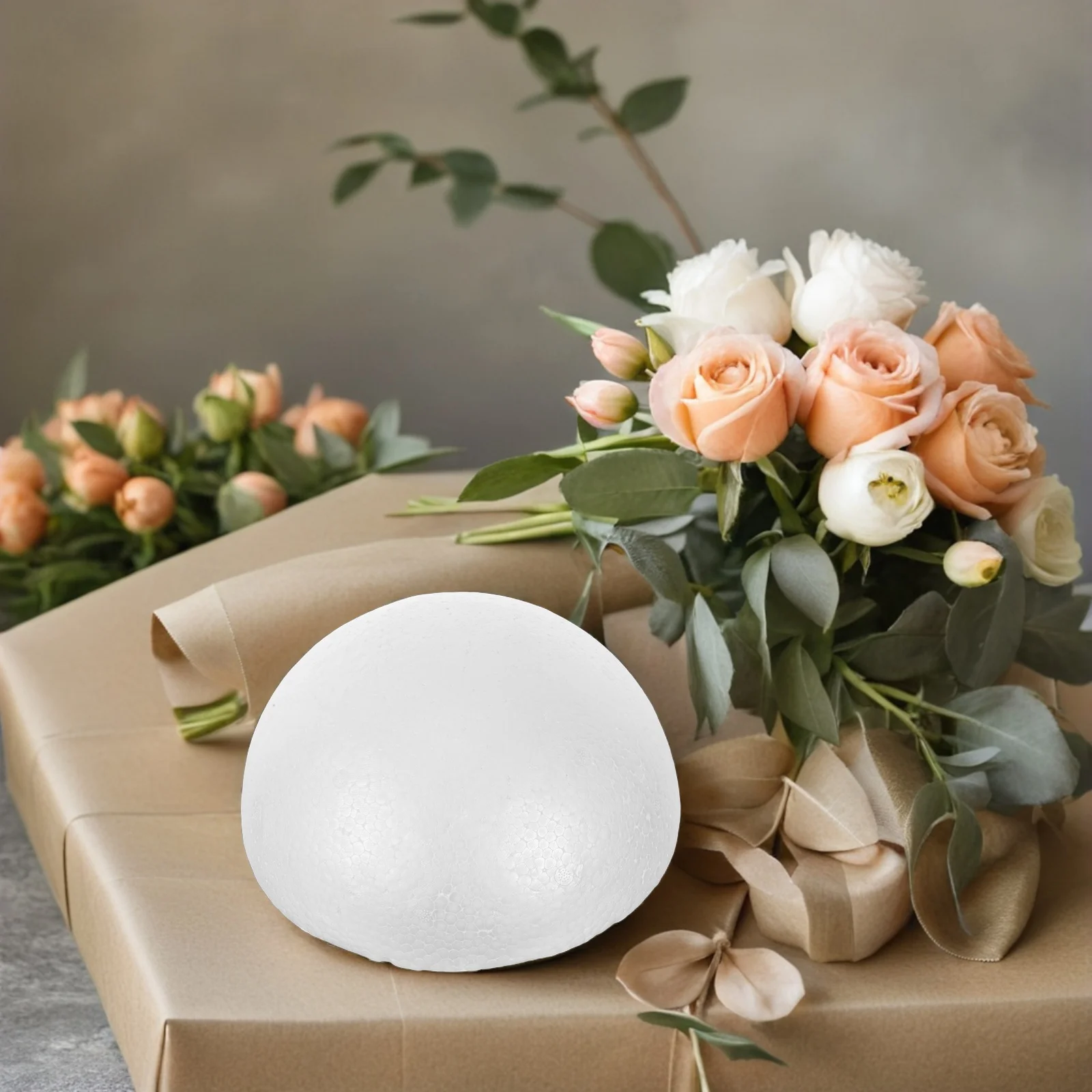 2 قطعة نصف المجال رغوة كرات البوليسترين الأبيض Diy بها بنفسك ترتيب الأزهار تحف الزفاف المشاريع الحرفية الزهور الطازجة ديكور