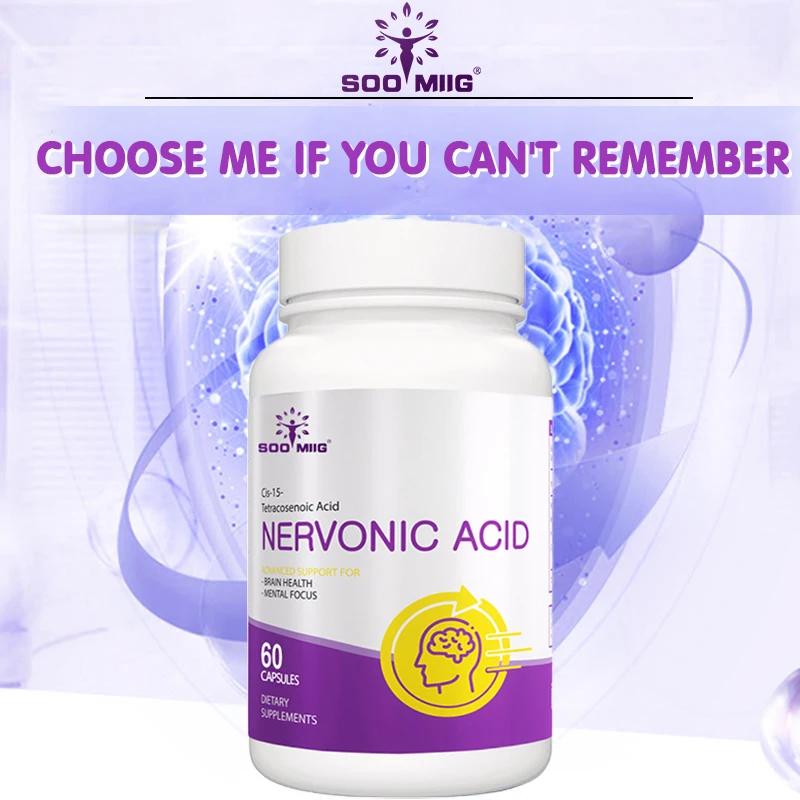 Soomiig Nervonic Acid Complex - for memory, brain function, supports circulatory health - neuroprotective formula