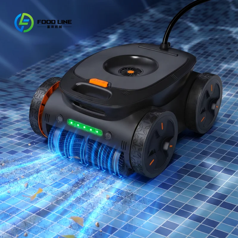 Customized Automatic Swimming Pool Cleaner Robot Cordless Wall Climbing Smart Navigation Robotic High Suction Pool Skimmer Robot