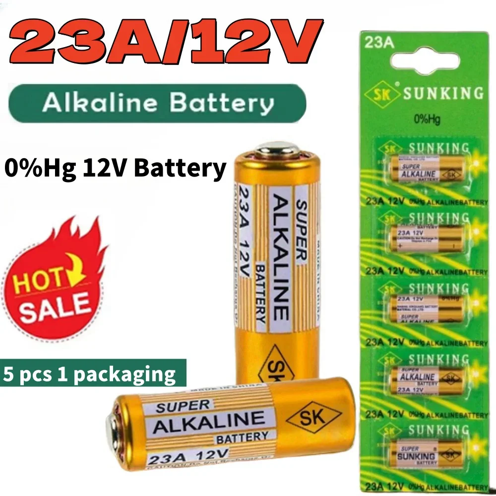 23A 12V Alkaline Battery A23 23A 23GA A23S E23A EL12 MN21 MS21 V23GA L1028 GP23A LRV08 for Remote Control Doorbell Dry Cell