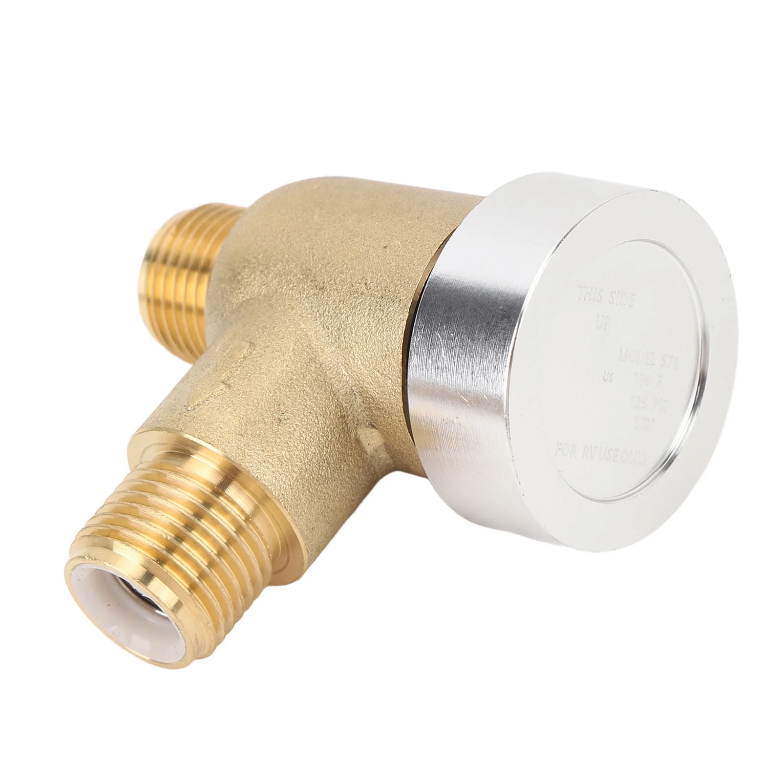 RV Vacuum Breaker Check Valve 571 VAC CHK A Brass RV Backflow Preventer for Leaking Vacuum Breaker On Black Tank System