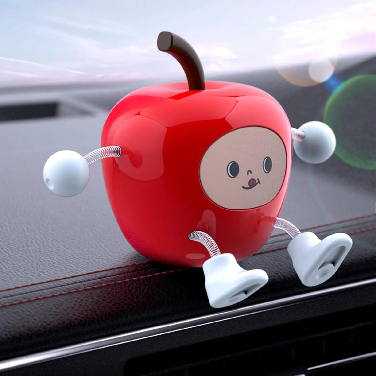 Car Dash Figures Fruit Shape Swaying Automotive Ornament Small Dashboard Ornament For Drivers Collectors Men Long Drives Daily