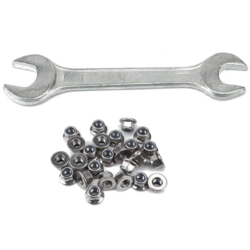 

25pcs Stainless Steel Flange Locknut Nylon Insert Self-Locking Nut For Automobile Construction Machinery Shipbuilding Hardware