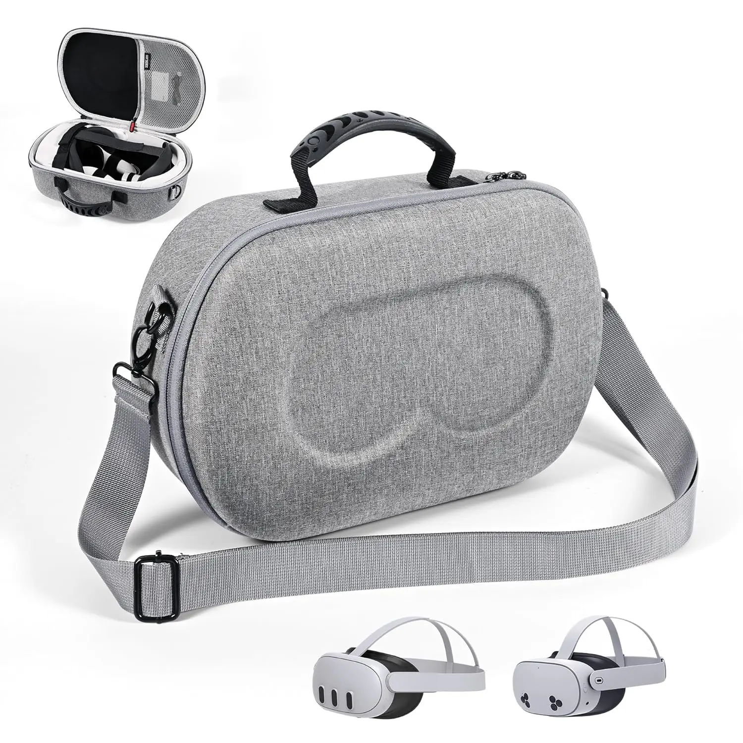 

Hard Carrying Case for Meta Quest 3S, Official Compatible with VR Headset, Elite Strap, Touch Controllers and Other Accessories