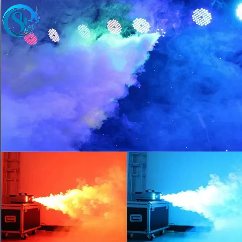 Profesjonalny pilot DJ High Power 1500W Full Color RGB 3IN1 LED Fog Machine do baru Disco Party Bar