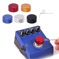 Guitar Effect Pedal Guitar Foot Effect Pedal Pad Cover Aluminum Alloy Foot Toppers Knobs Tool Parts Kits