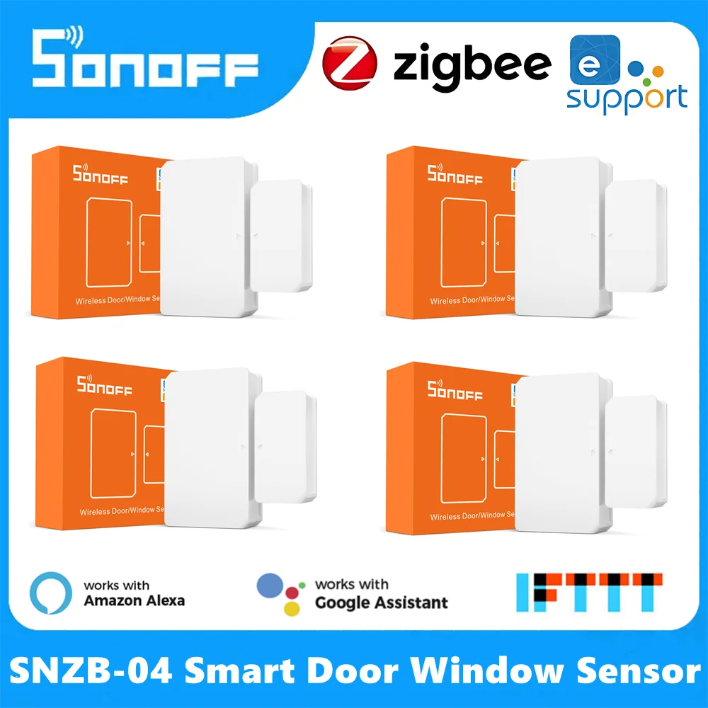 SONOFF SNZB-04 Zigbee Door Window Alarm Sensor For eWelink Smart Security ZBBridge Required Work With Alexa Google Home