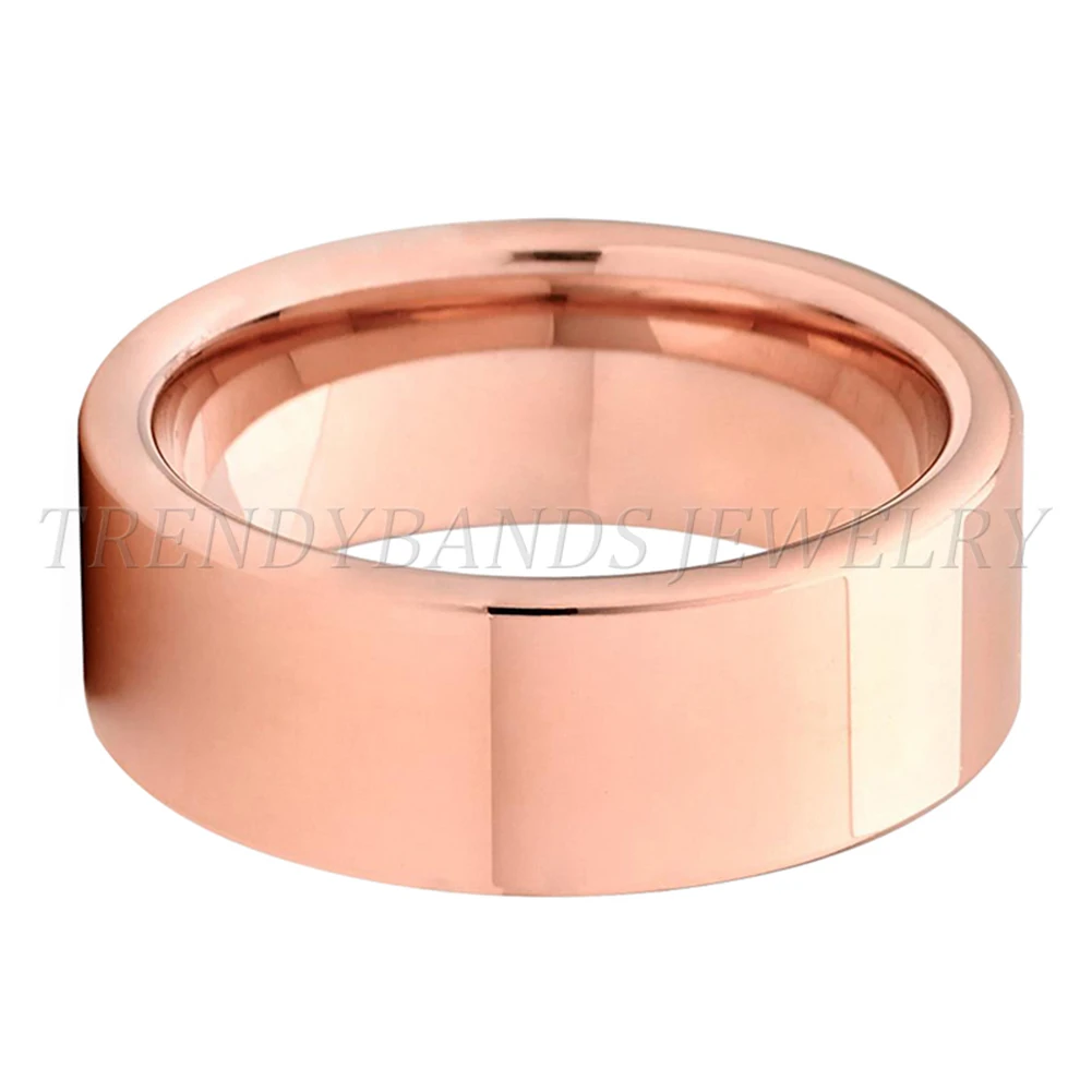 6mm 8mm Damen Herren Wolframcarbid Ring Ehering Großhandel Paar Jubiläumsgeschenk Hochglanzpoliert Glänzend Comfort Fit – Detail 12