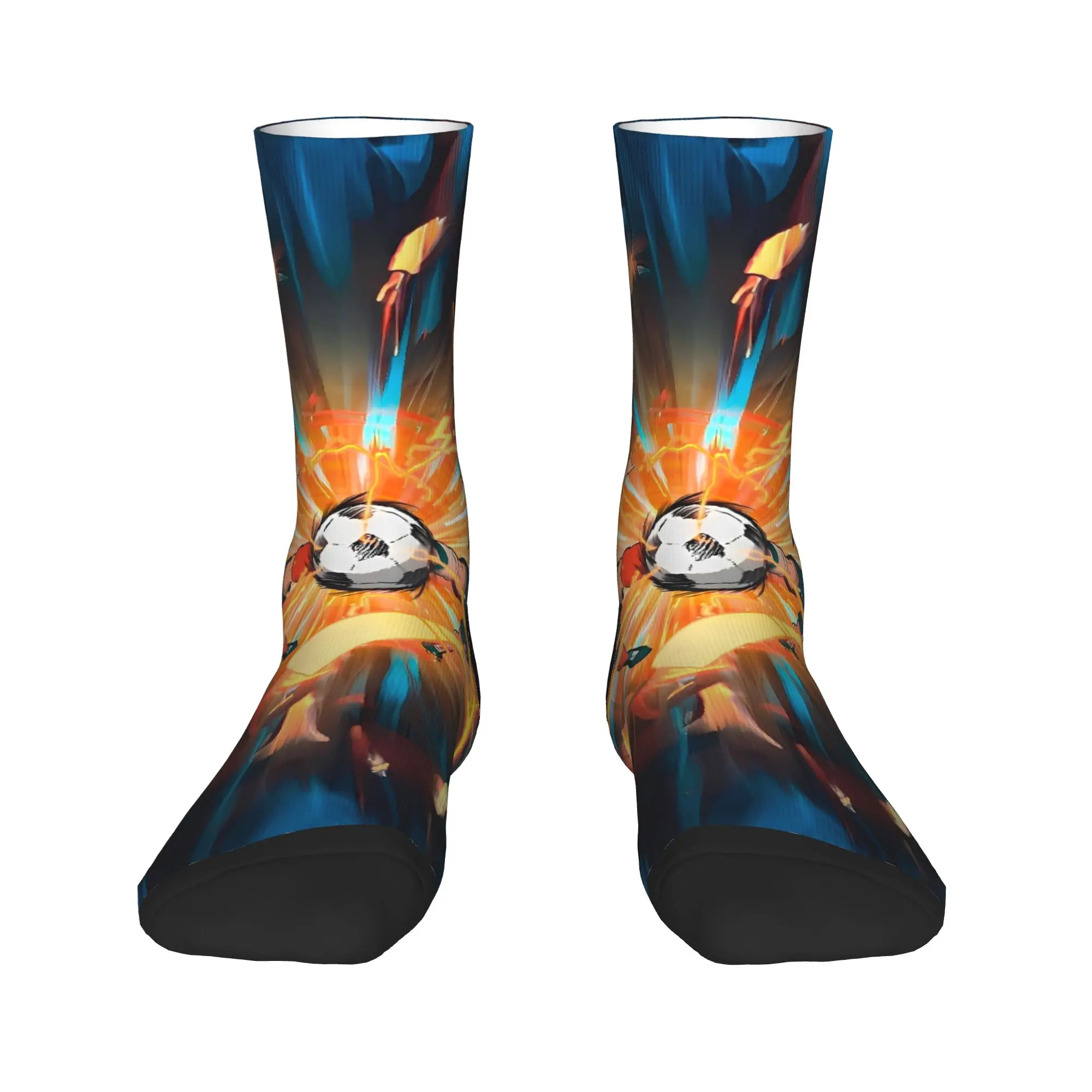 الكبار الرجال الجوارب أنيمي المحور الحريق Inazuma أحد عشر جوارب عدم الانزلاق الجوارب المريحة الربيع عادية الرسم في الهواء الطلق جوارب رياضية #2